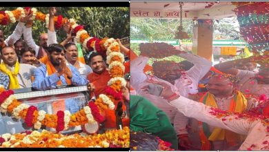 Photo of बंथरा के रामचौरा गांव में ब्लॉक प्रमुख सुनील रावत ने केंद्रीय मंत्री कौशल किशोर गुलाल लगा पुष्पवर्षा कर किया जोरदार स्वागत