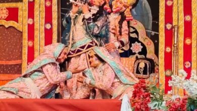 Photo of भागवत कथा में रासलीला व रोमांचक मोर नृत्य की प्रस्तुति पर श्रद्धालु हुए भावविभोर