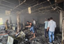 Photo of विंध्यवासिनी इलेक्ट्रानिक व फर्नीचर शोरूम में लगी भीषण आग,50लाख का माल जला