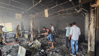 Photo of विंध्यवासिनी इलेक्ट्रानिक व फर्नीचर शोरूम में लगी भीषण आग,50लाख का माल जला
