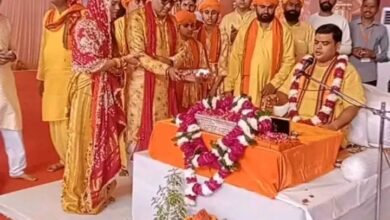 Photo of सिधौली कस्बे में भव्य कलश यात्रा के साथ सात दिवसीय श्रीराम कथा का शुभारंभ